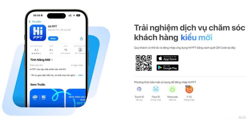 Hi FPT: ứng dụng quản lý hợp đồng, hỗ trợ báo hỏng mạng FPT 3 tai va cai dat Hi FPT
